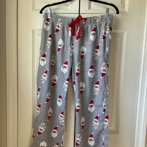 Old Navy Size S Womens Pajama Pants Santa Face Holiday Christmas Print